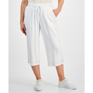 JM Collection Women's Extra Small Petite Cropped Wide-Leg Flowy Pants NWT